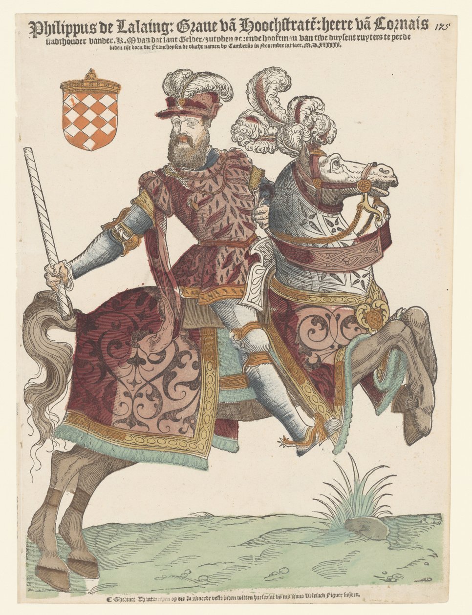 Portrét Philipa van Lalainga na koni od Cornelis Anthonisz. (manner of)