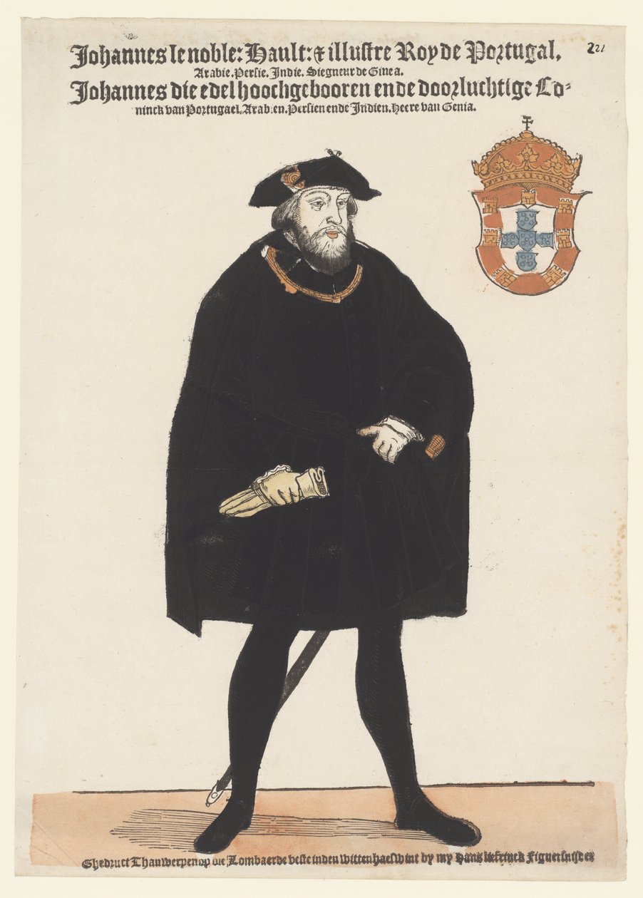 Portrét Jana III Portugalského od Cornelis Anthonisz. (manner of)