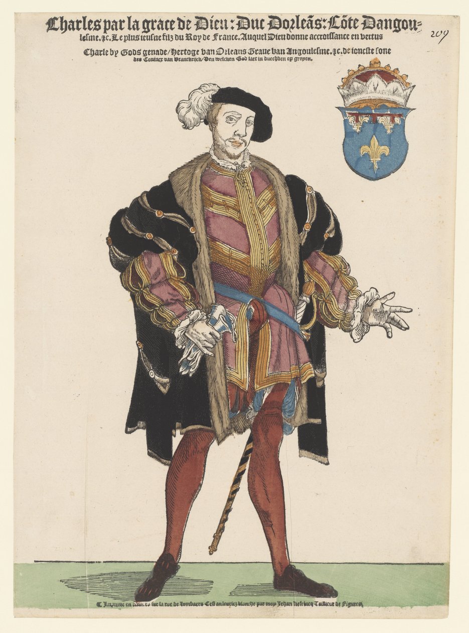 Portrét Karla Orleánského od Cornelis Anthonisz. (manner of)