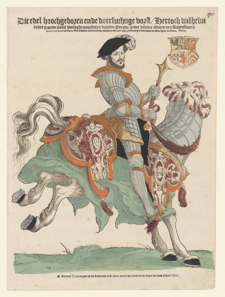Portrét vévody Willema van Cleves, Jülicha a Berga, hraběte z Marka, lorda z Ravensteinu na koni od Cornelis Anthonisz. (manner of)