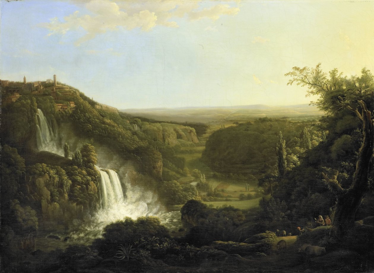Údolí Anio s vodopády Tivoli od Cornelis Apostool