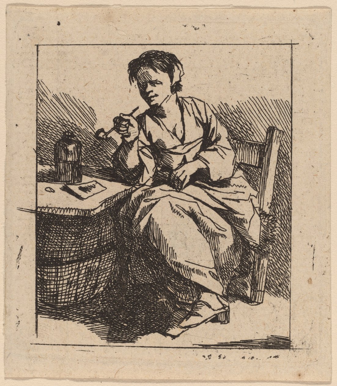 Žena Kouření od Cornelis Pietersz Bega