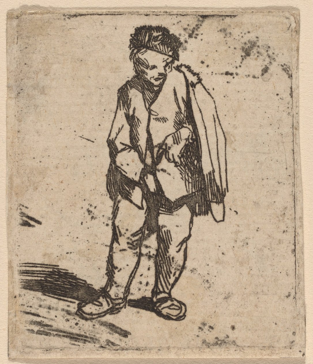 Muž v krátkém plášti od Cornelis Pietersz Bega