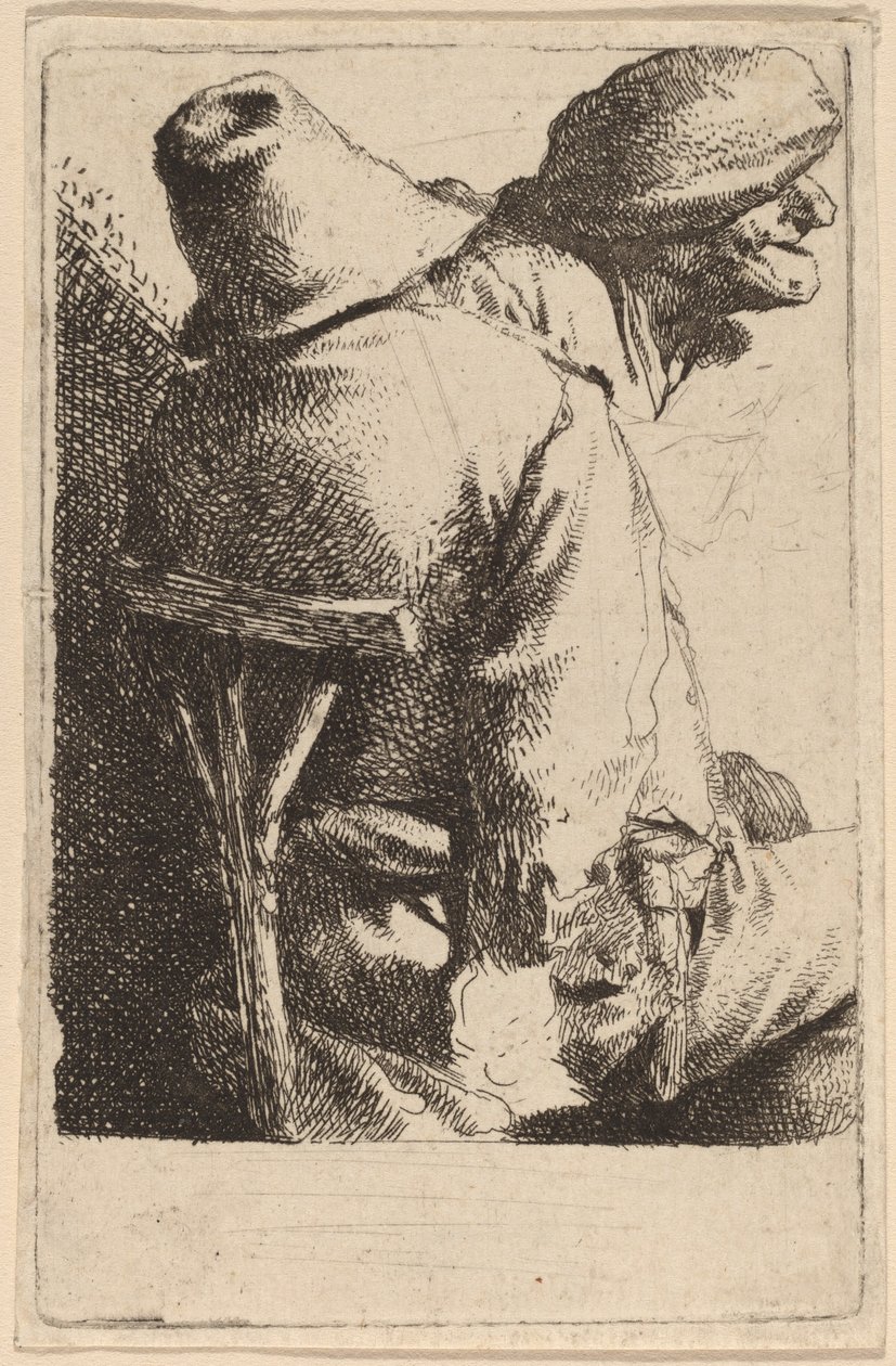 Sedící rolník a jeho žena od Cornelis Pietersz Bega