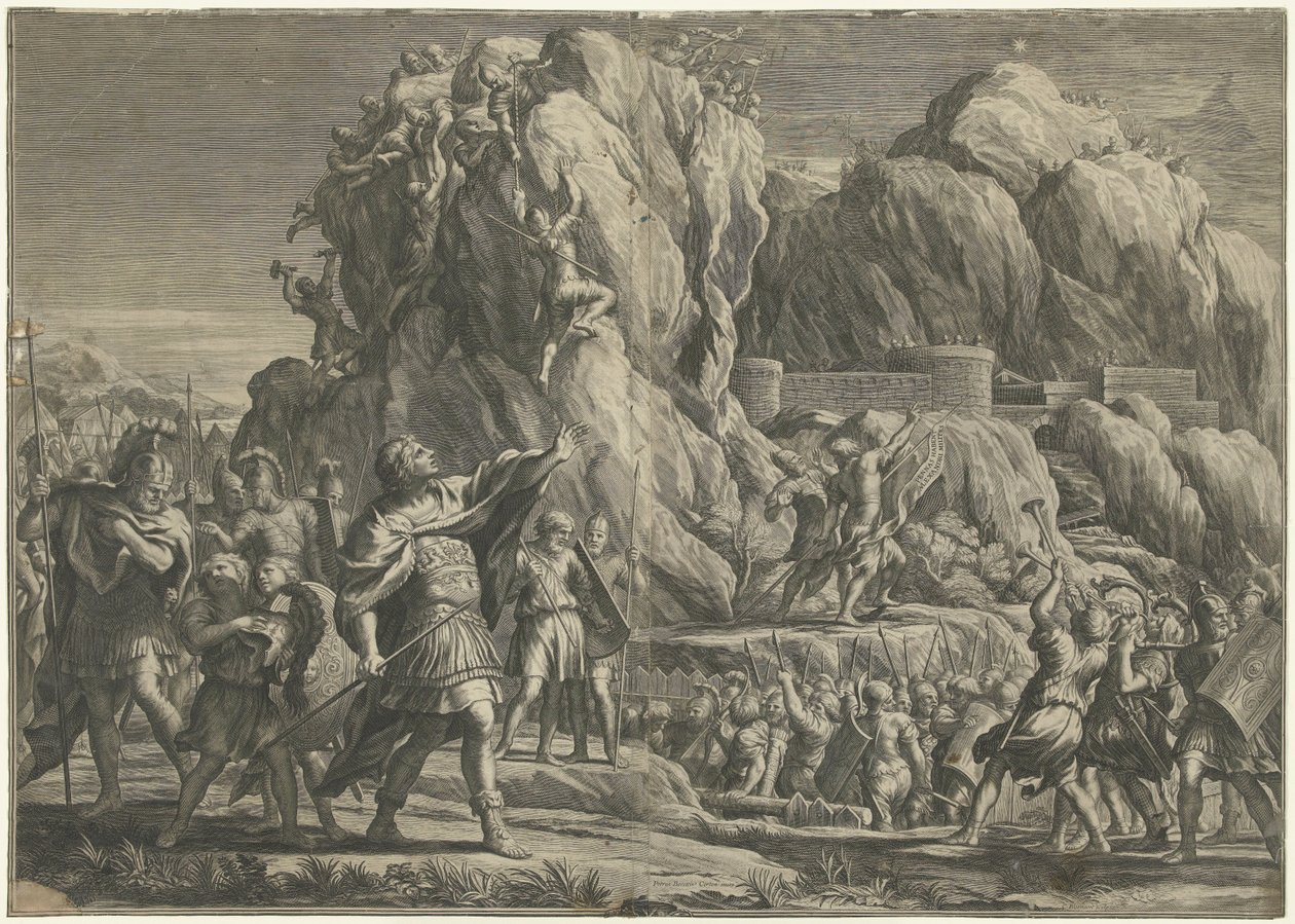 Alexandr Veliký obsadil město Petra od Cornelis Bloemaert (II)