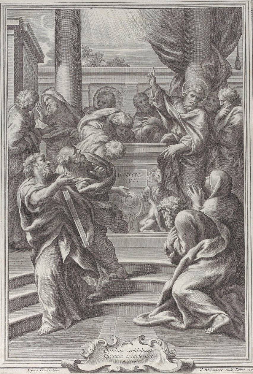 Svatý Pavel káže v Aténách, 1679. od Cornelis Bloemaert