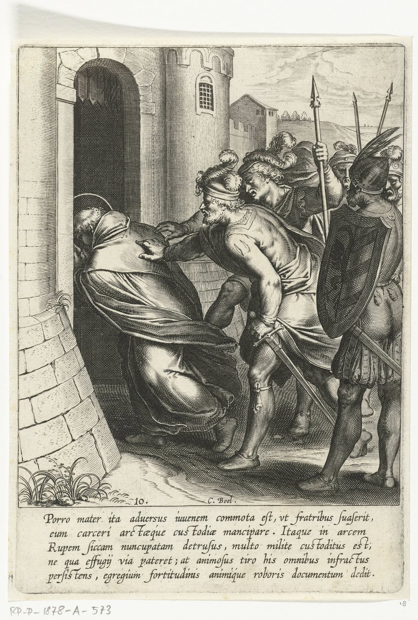 Thomas prochází branou vězení Život svatého Tomáše Akvinského (název série) od Cornelis Boel