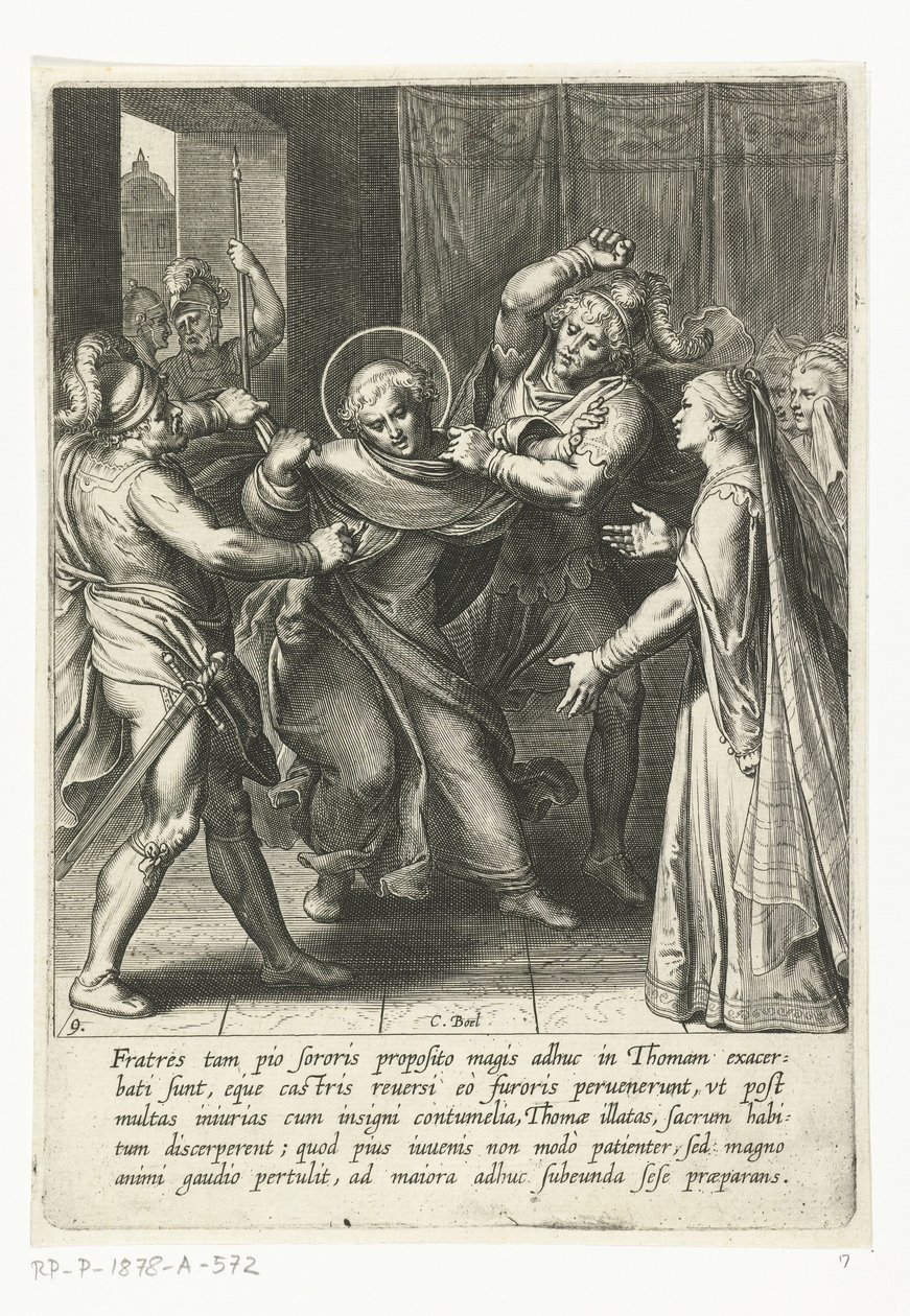 Thomas je zajat Život svatého Tomáše Akvinského (název série) od Cornelis Boel