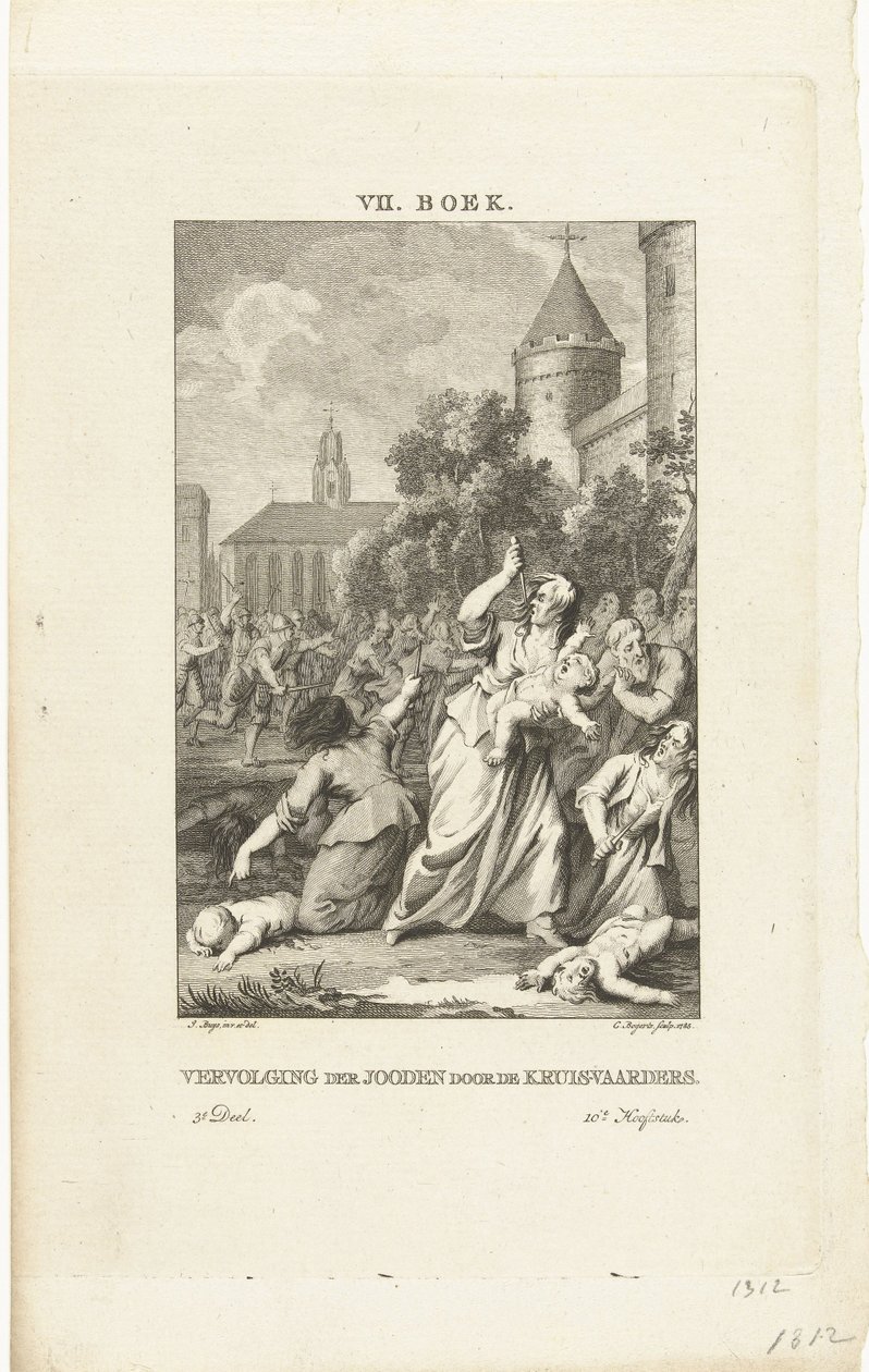 Pronásledování Židů křižáky, 1784 od Cornelis Bogerts