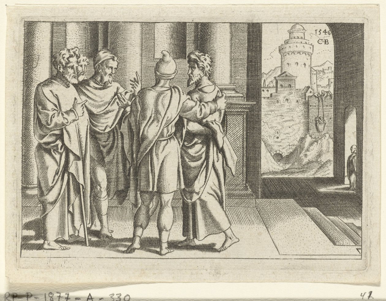 Barnabáš přivádí Pavla k apoštolům The Life of Paul (název série) od Cornelis Bos