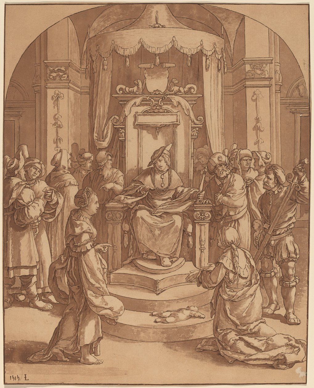 Šalamounův soud, 1782. od Cornelis Brouwer