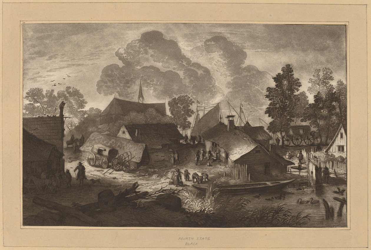 Vesnice s rybníkem, c. 1782. od Cornelis Brouwer