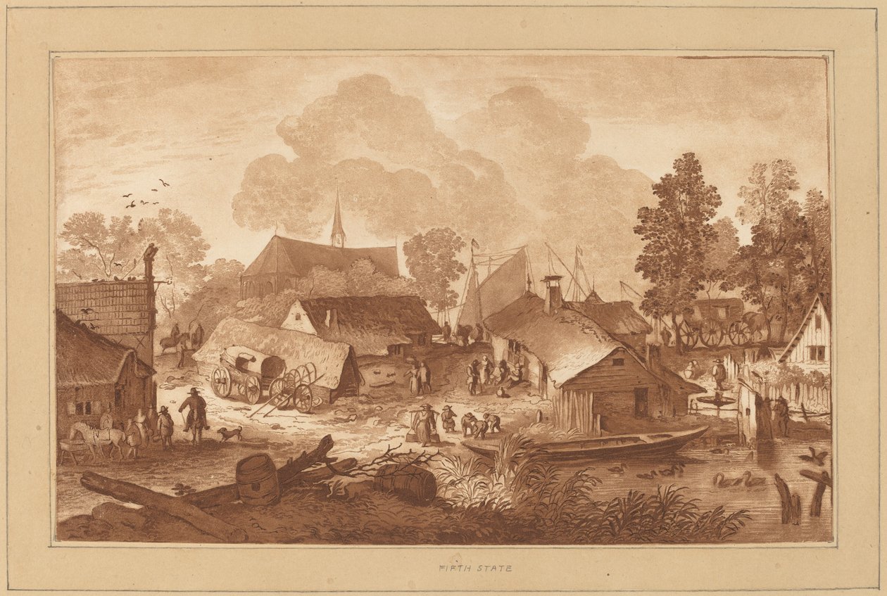 Vesnice s rybníkem, c. 1782. od Cornelis Brouwer