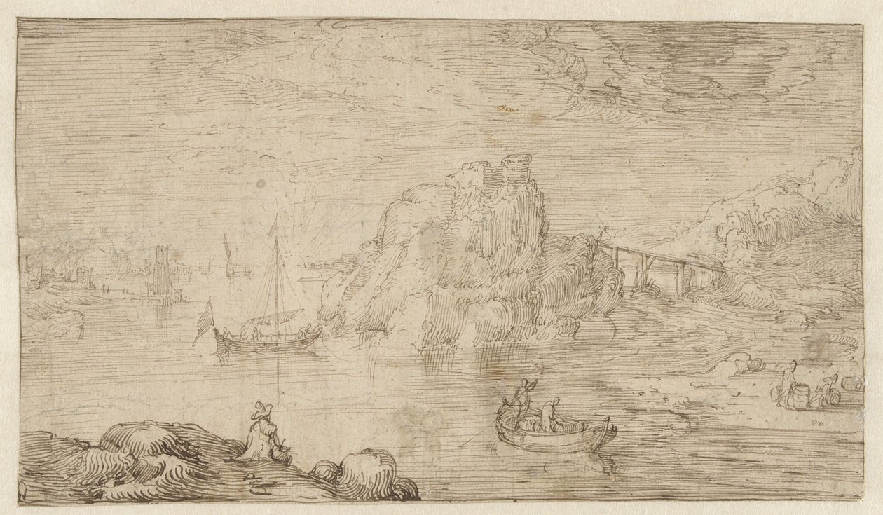 výhled na řeku od Cornelis Claesz van Wieringen (attributed to)