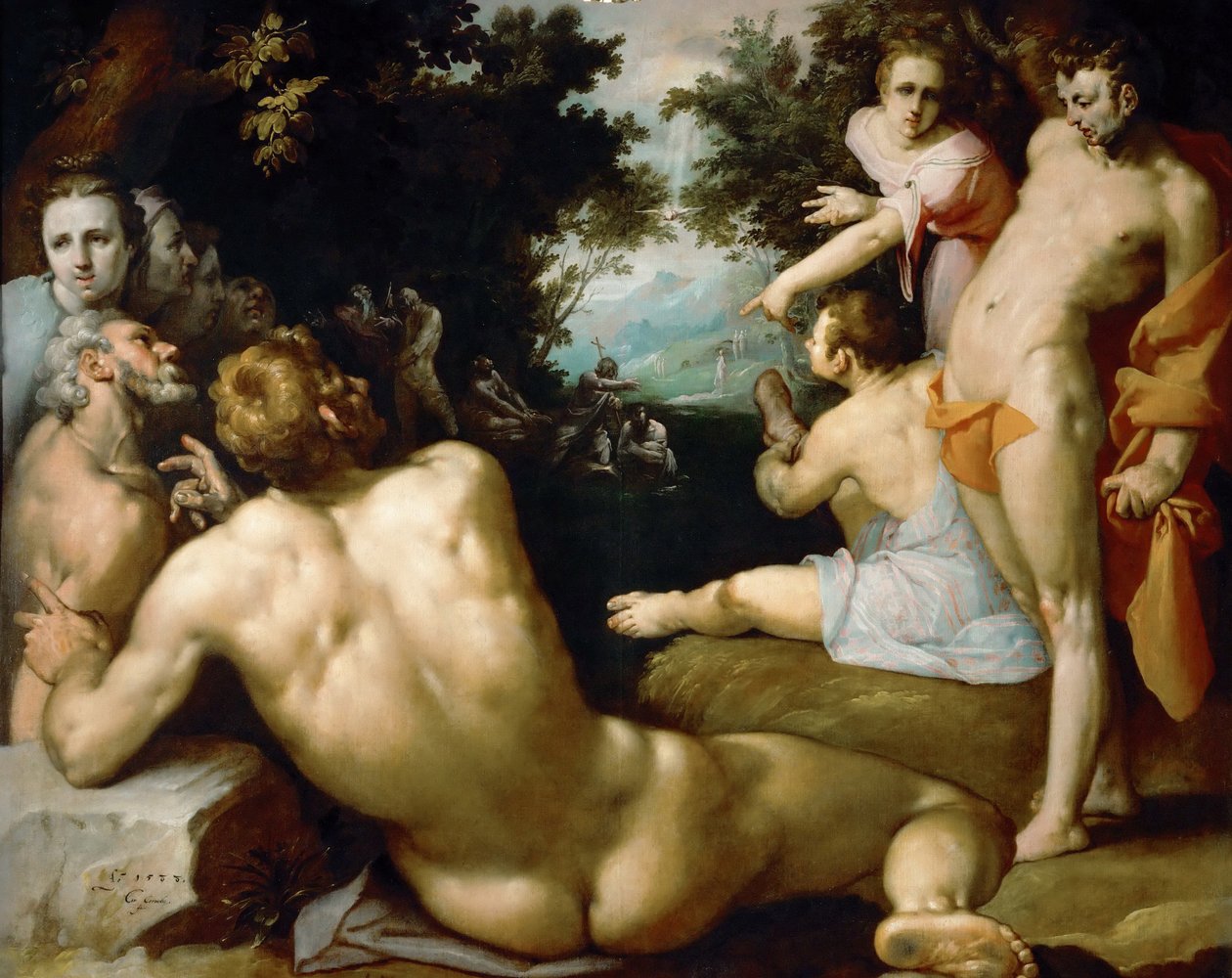 Křest Kristův od Cornelis Cornelisz. Haarlem van