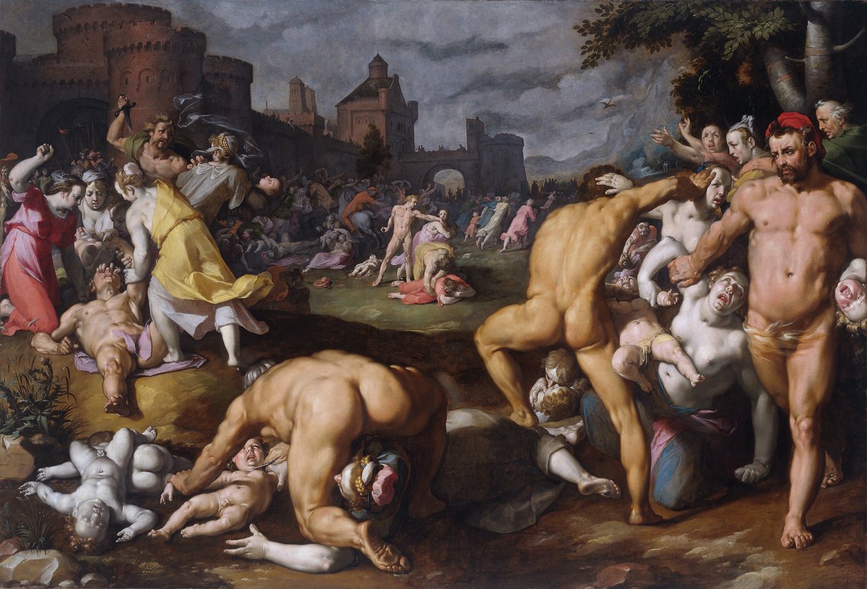 Masakr neviňátek, 1590 od Cornelis Cornelisz. Haarlem van