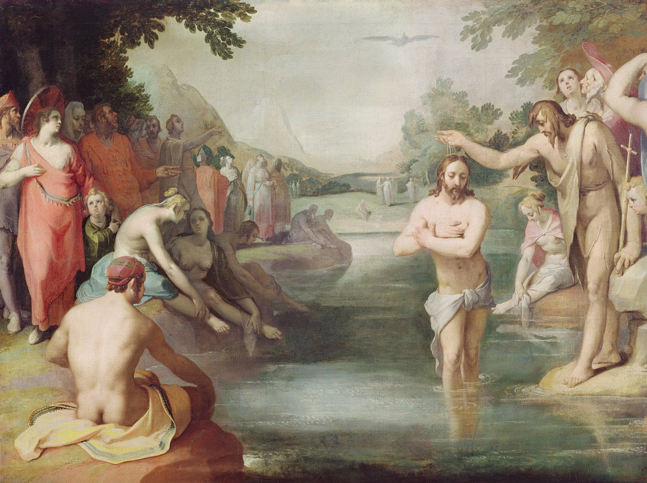 Křest Kristův od Cornelis Cornelisz van Haarlem
