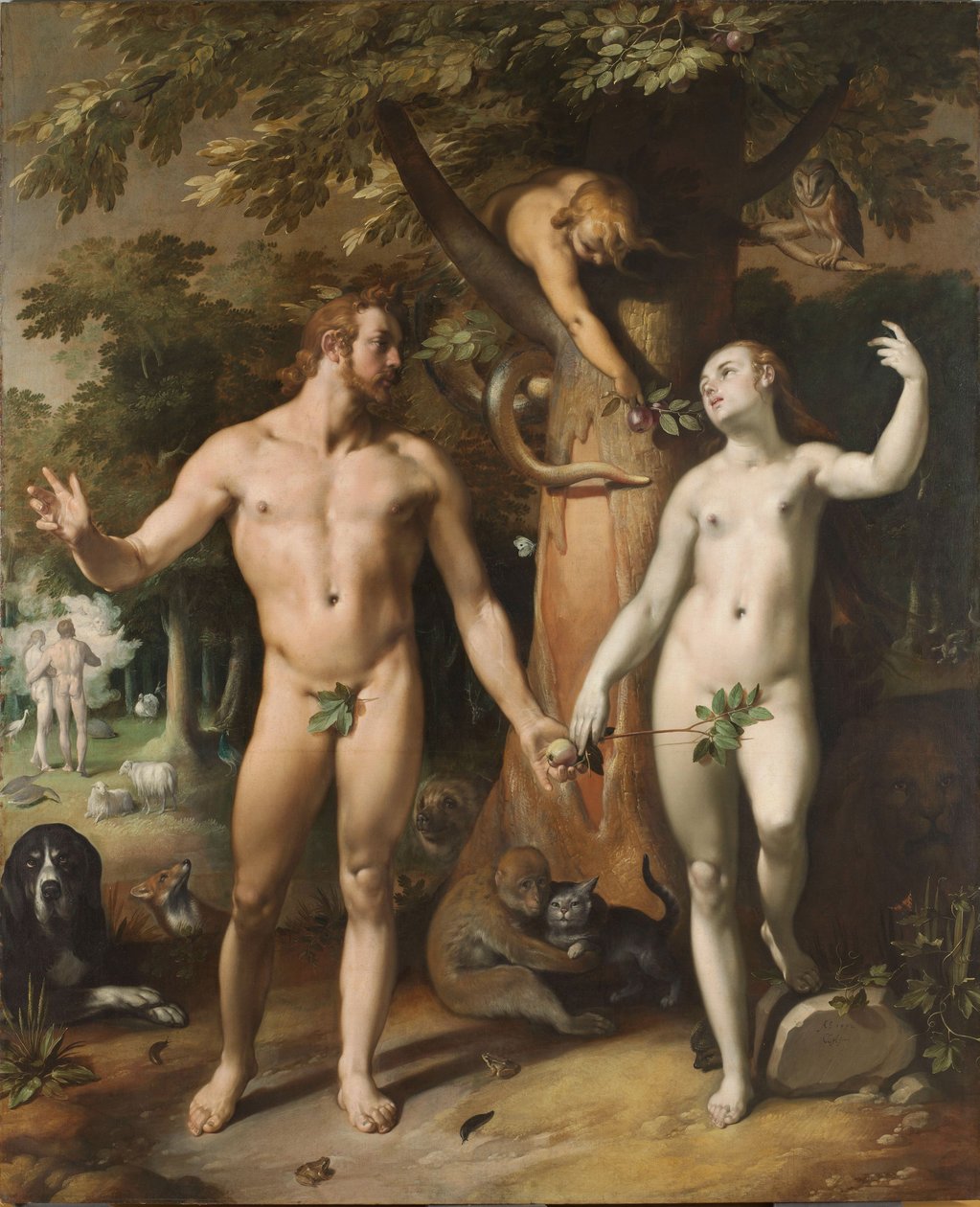 Pád člověka, 1592 od Cornelis Cornelisz van Haarlem