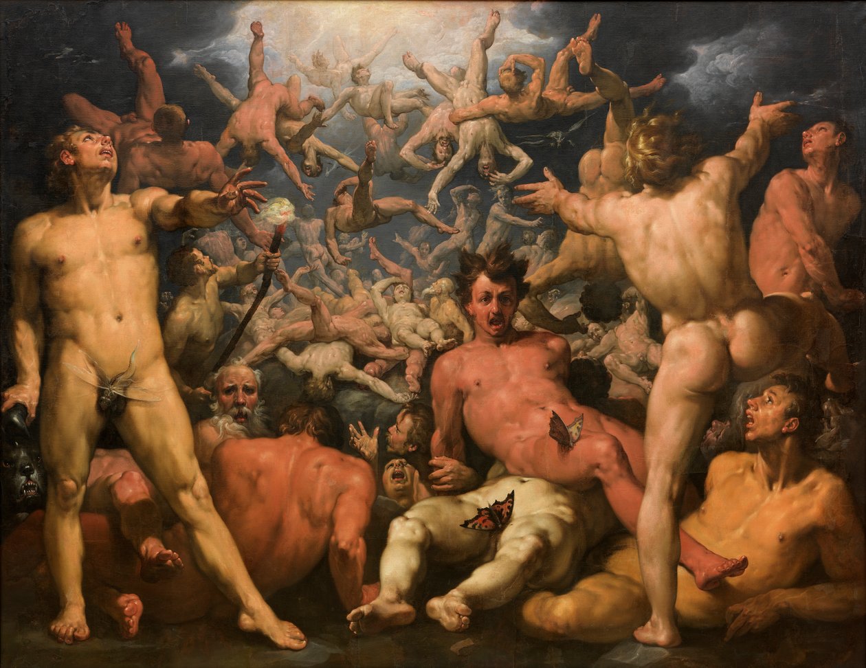 Pád Titánů (The Titanomachia), 1588-90 od Cornelis Cornelisz van Haarlem