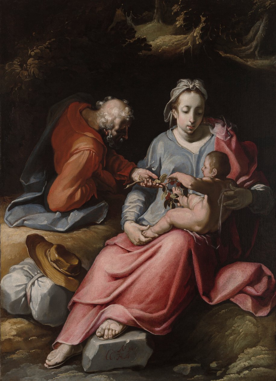 Svatá rodina od Cornelis Cornelisz. van Haarlem