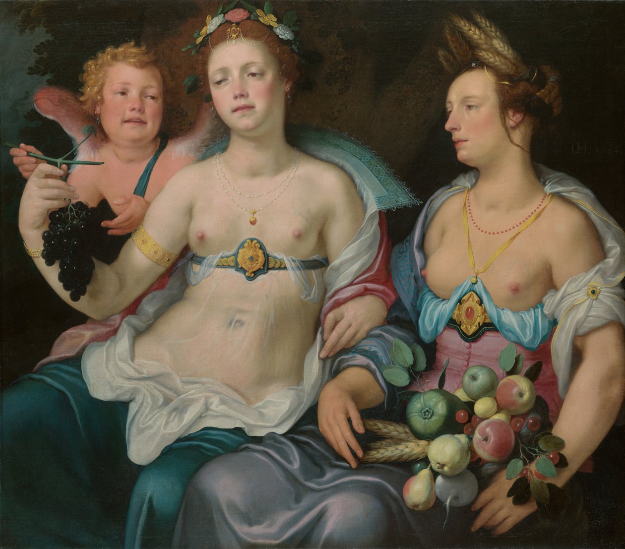 Venuše, Amor a Ceres, 1604. od Cornelis Cornelisz van Haarlem