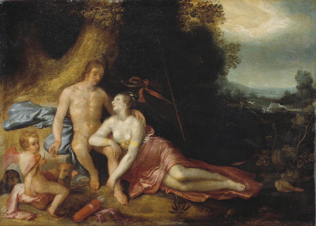 Venuše a Adonis, 1603 od Cornelis Cornelisz van Haarlem