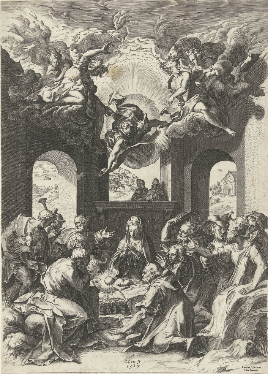 Klanění pastýřů od Cornelis Cort