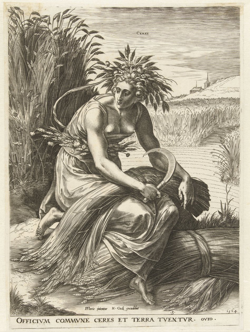 Ceres Bohyně a nymfy (název série) od Cornelis Cort