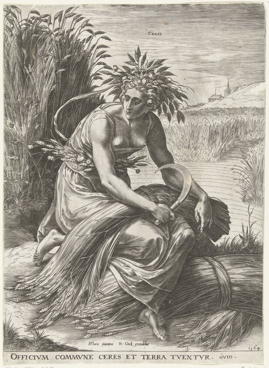 Ceres Bohyně a nymfy (název série) od Cornelis Cort