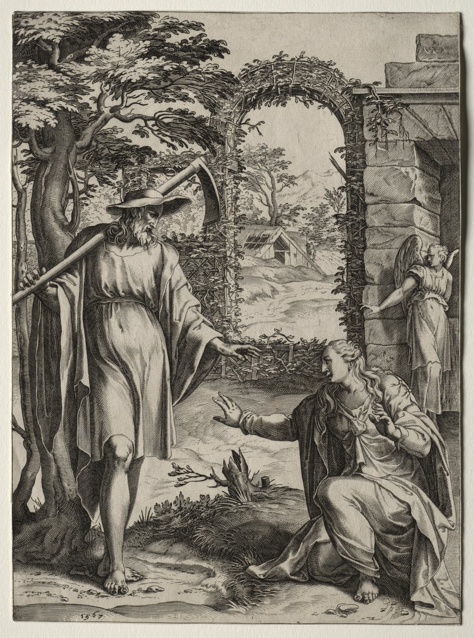 Kristus se zjevuje Marii Magdaleně, 1567. od Cornelis Cort