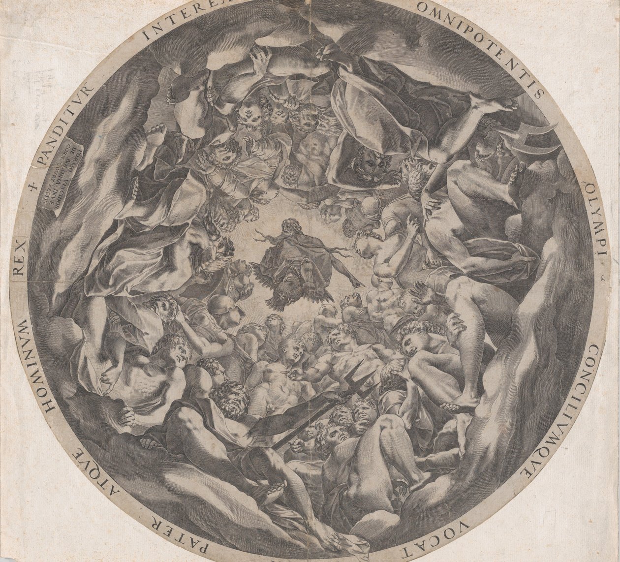 Kongres bohů na hoře Olymp, 1565. od Cornelis Cort