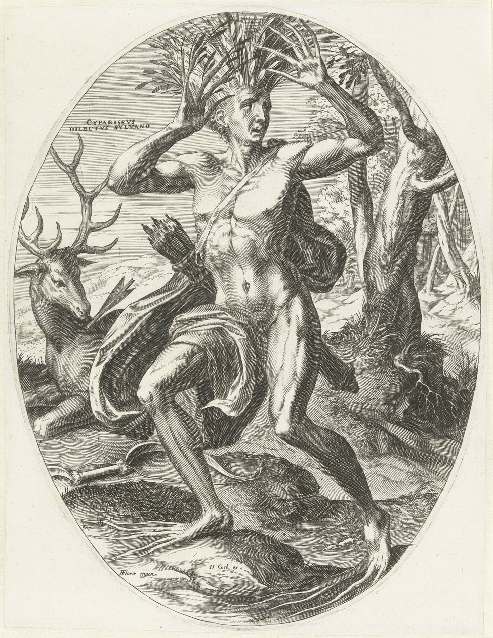 Cyparissus Bohové zemědělství (název série) od Cornelis Cort