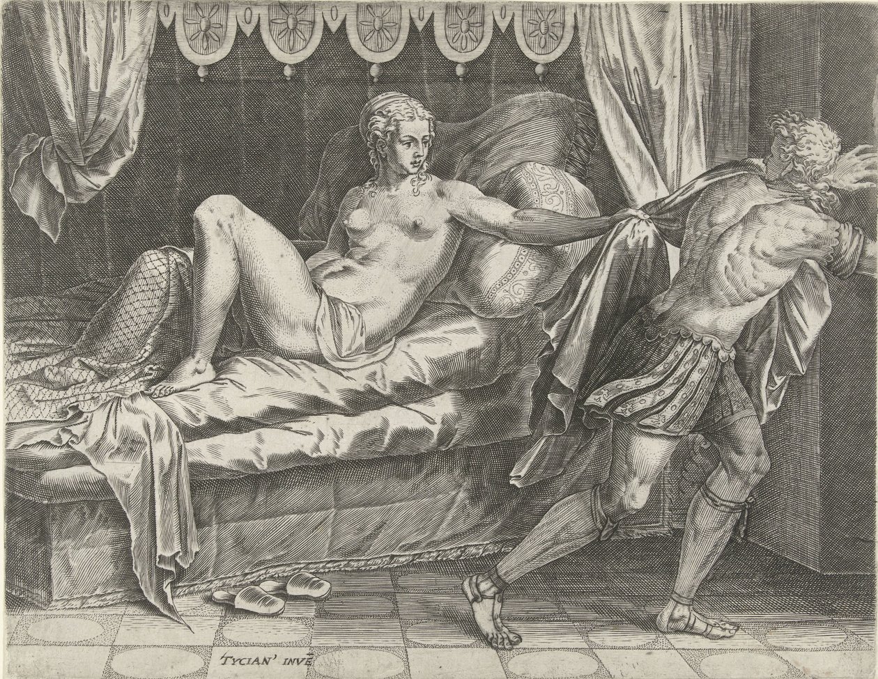 Josefa a Potifarova manželka od Cornelis Cort