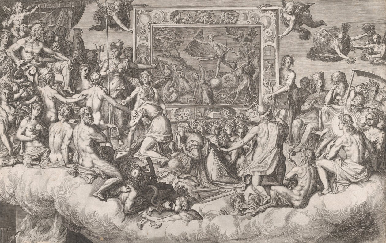 Nářek umění malby horní poloviny, 1579. od Cornelis Cort
