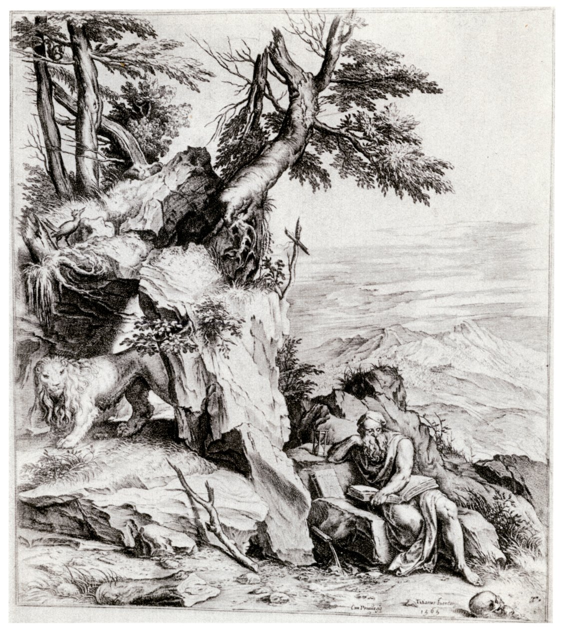 Krajina se svatým Jeronýmem, 16. století, 1937 od Cornelis Cort