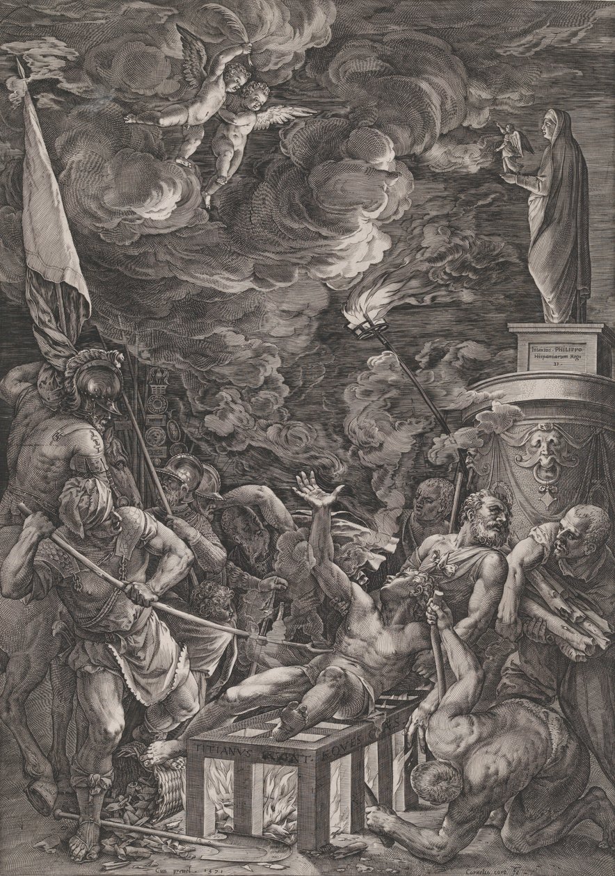Umučení svatého Vavřince, 1571. od Cornelis Cort
