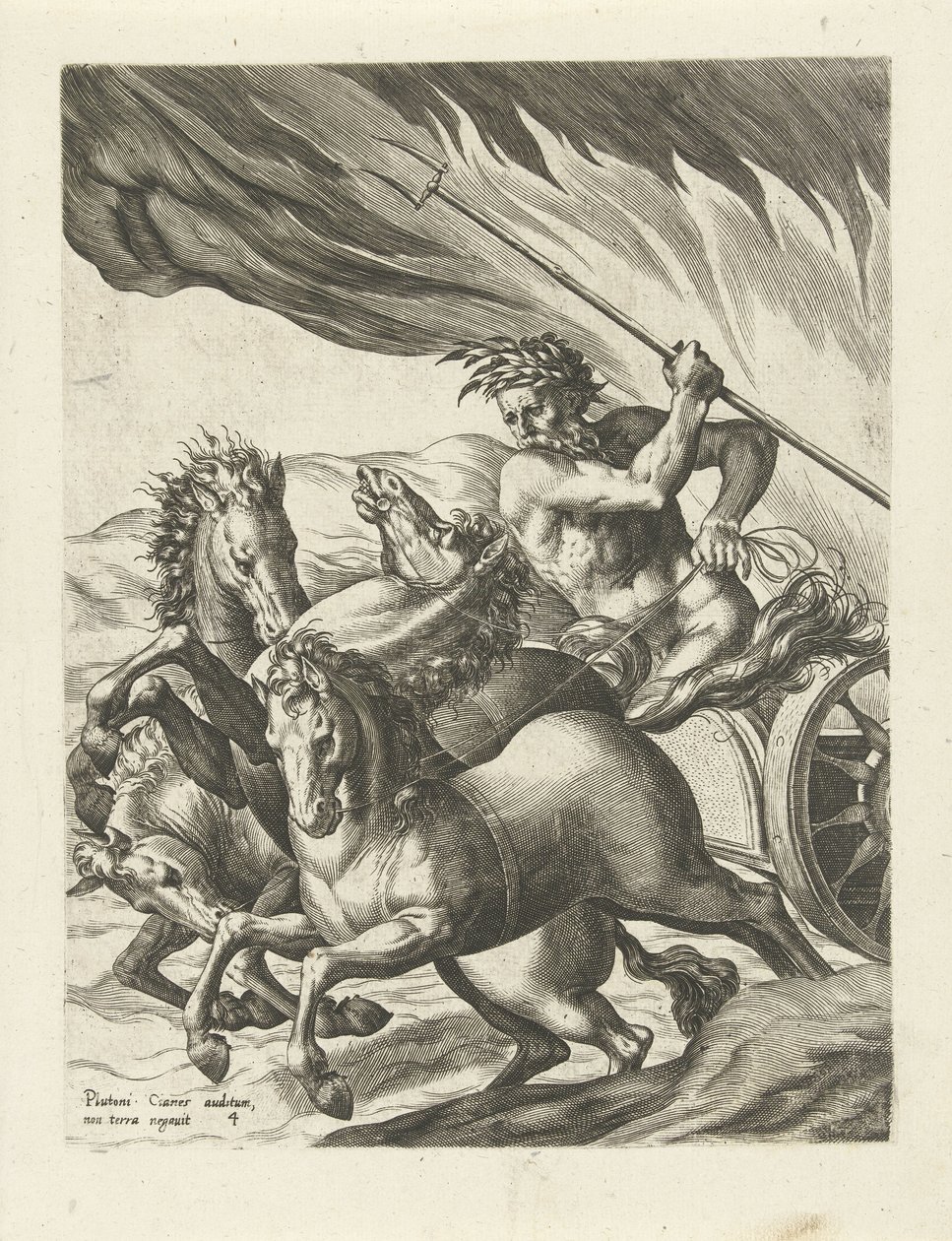Pluto nechává Proserpinu v podsvětí Historie Pluta a Proserpiny (název série) od Cornelis Cort