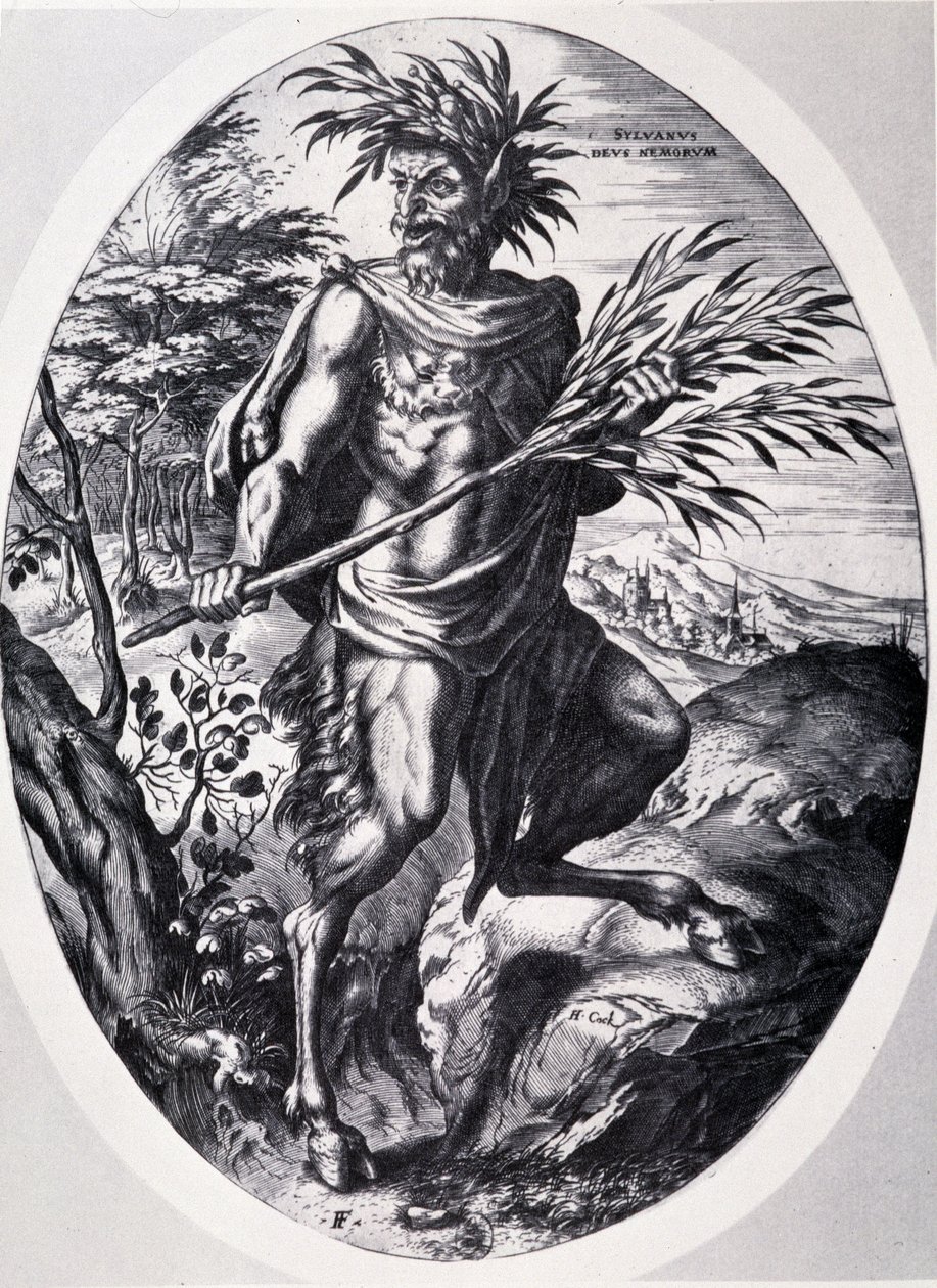 Sylvain, bůh lesů Cornelis Cort od Cornelis Cort