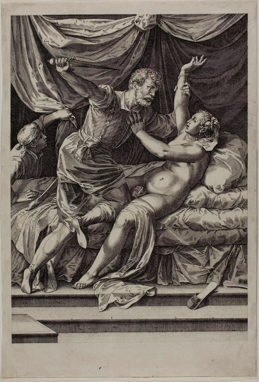 Tarquin a Lukrécie od Cornelis Cort