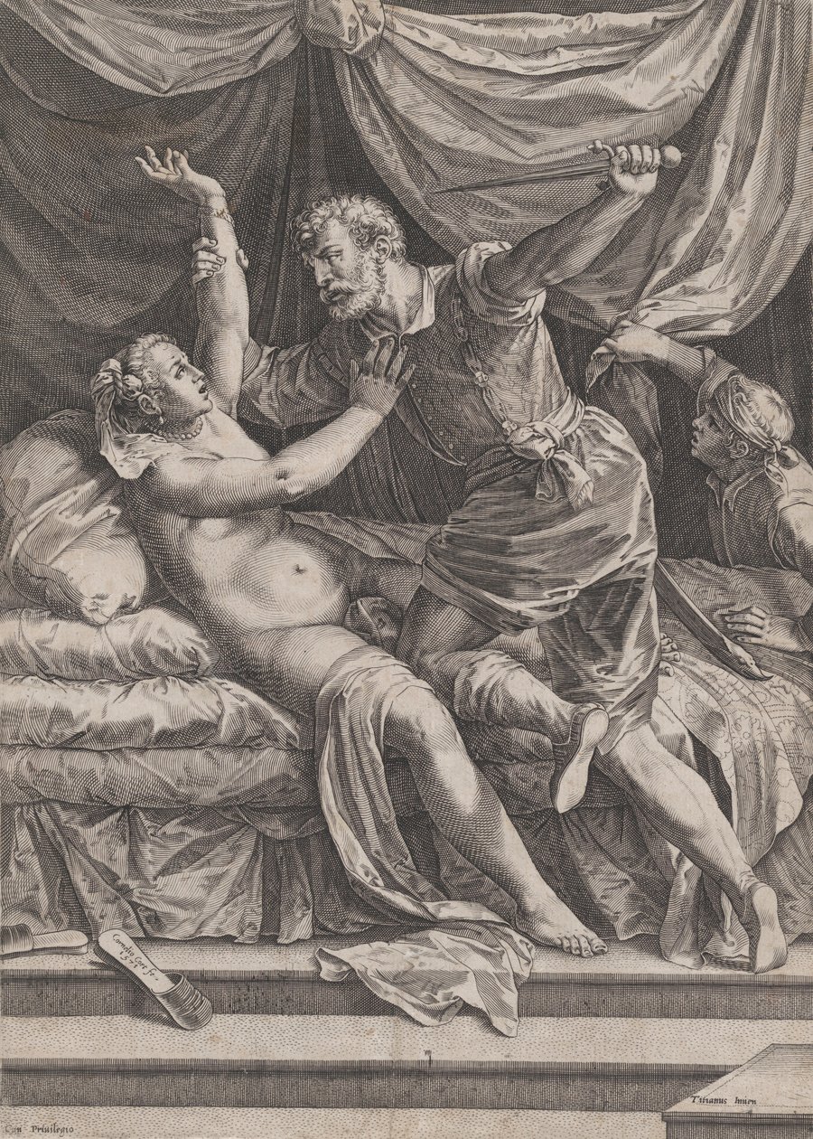 Tarquin a Lucretia, 1571. od Cornelis Cort