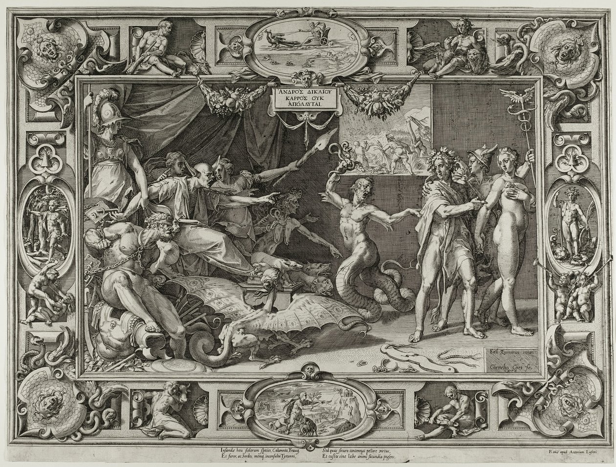 Pomluva z Apelles od Cornelis Cort