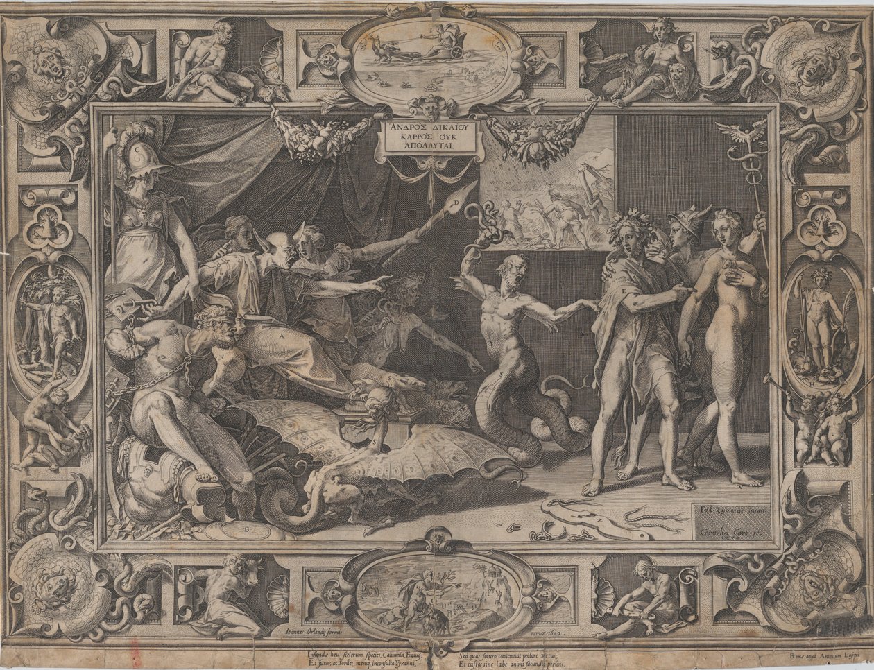 Pomluva z Apelles, 1602. od Cornelis Cort