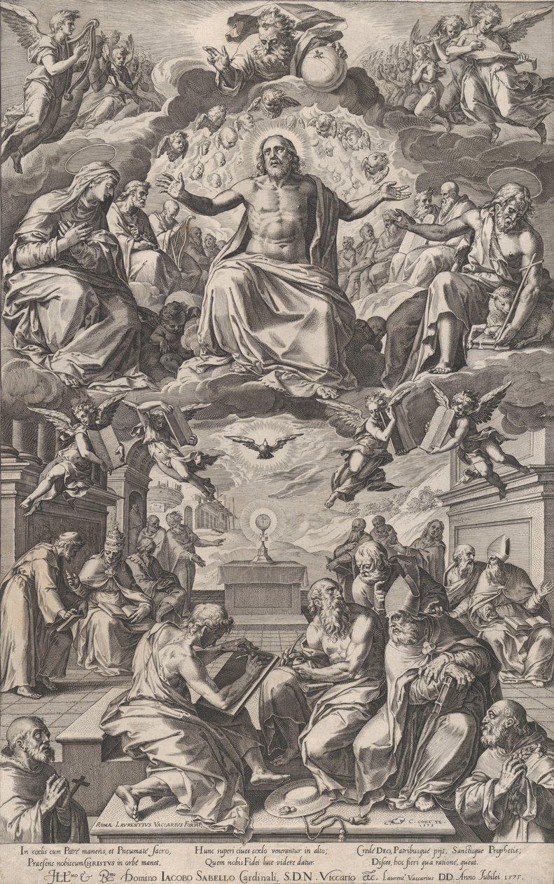 Spor církevních otců o svatou svátost, 1575. od Cornelis Cort