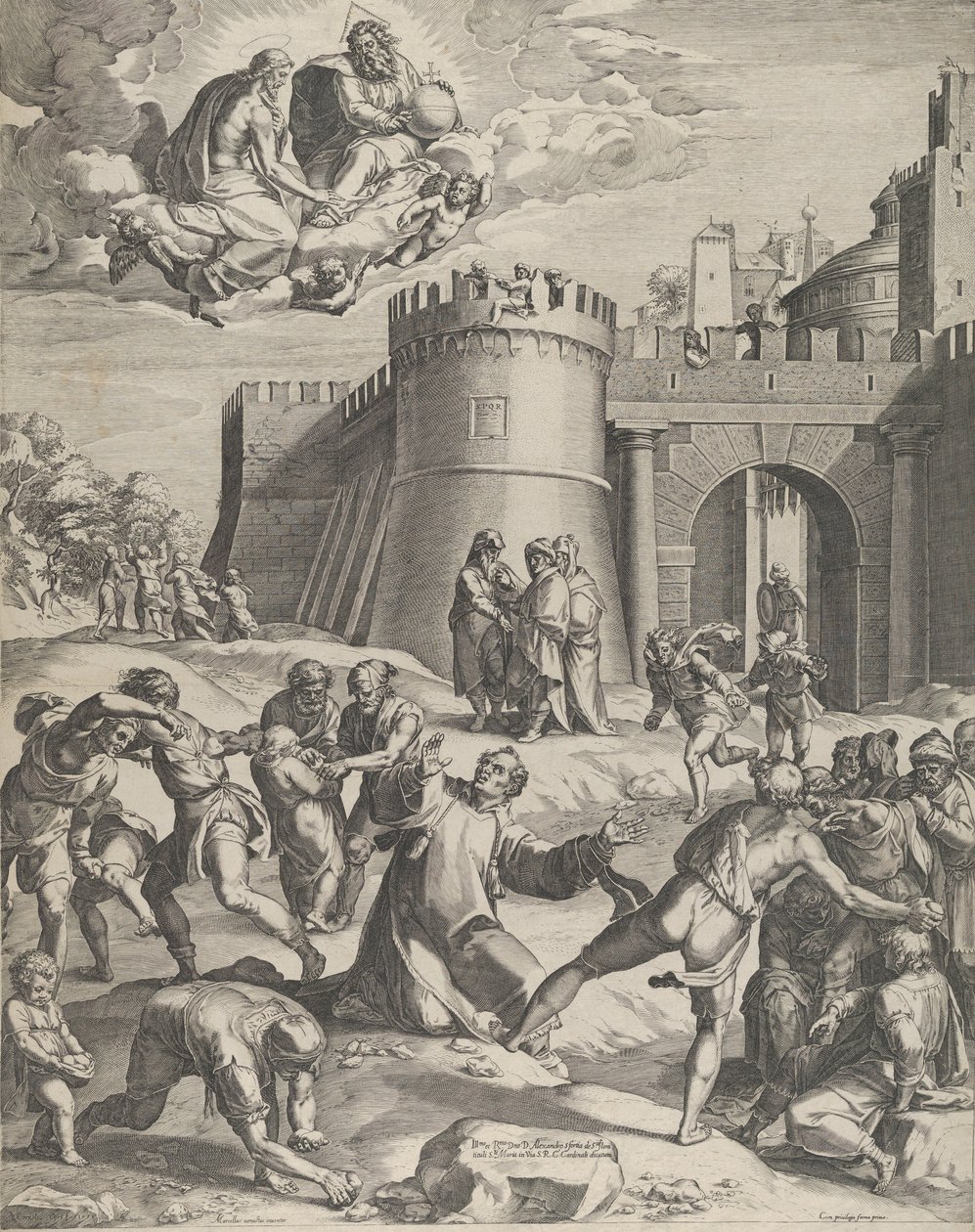 Umučení svatého Štěpána, 1576. od Cornelis Cort