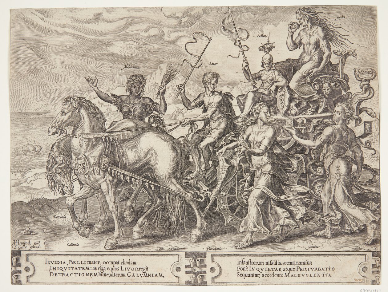 Vítězství závisti od Cornelis Cort
