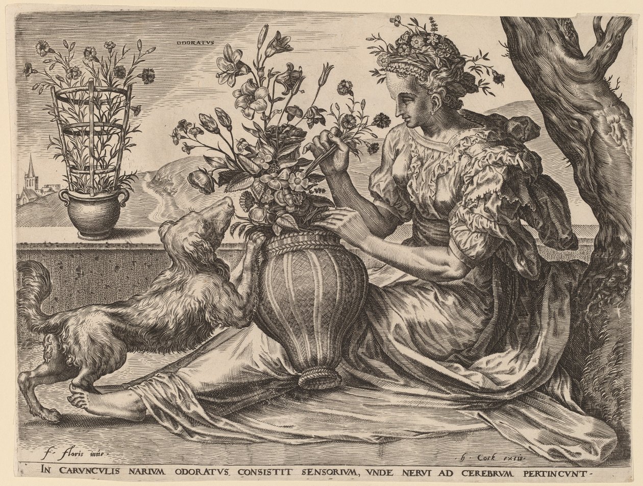 Vonící od Cornelis Cort after Frans Floris I