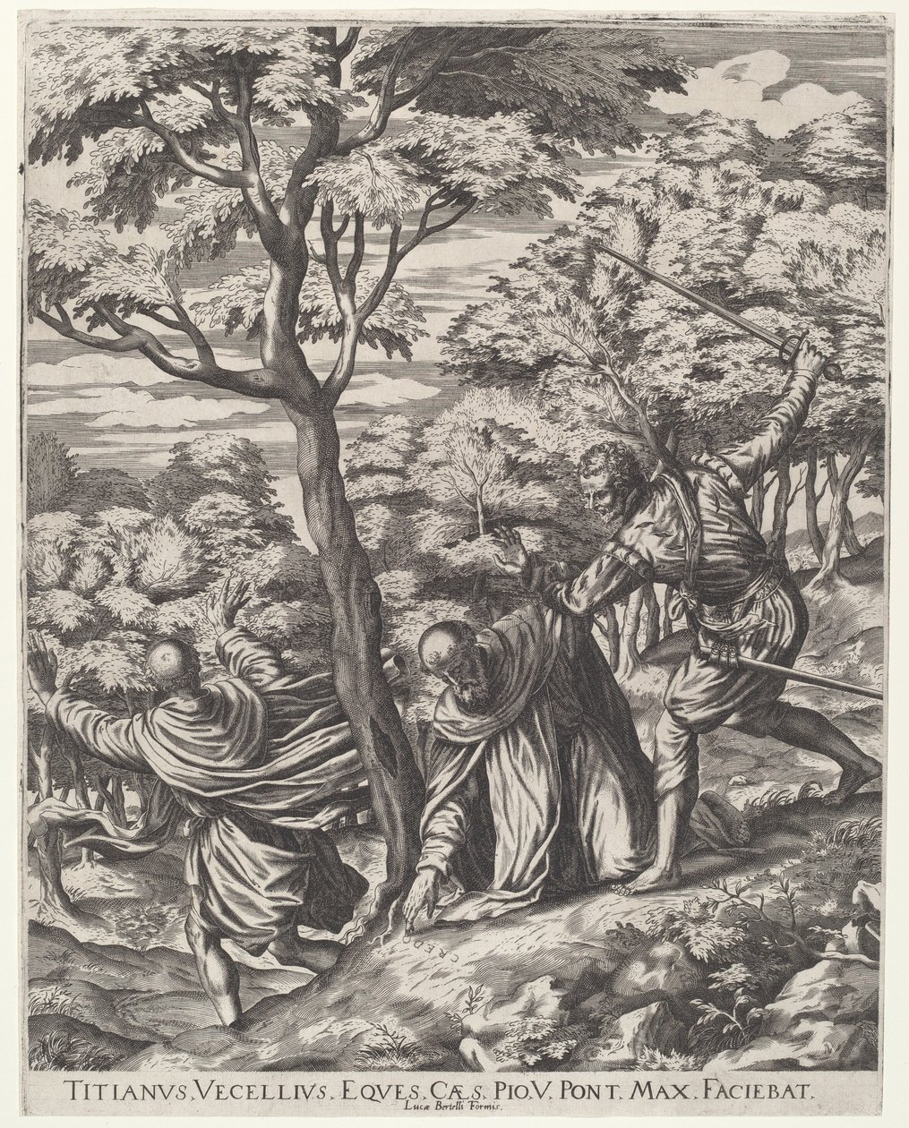Atentát na svatého Petra mučedníka od Cornelis Cort, after Titian