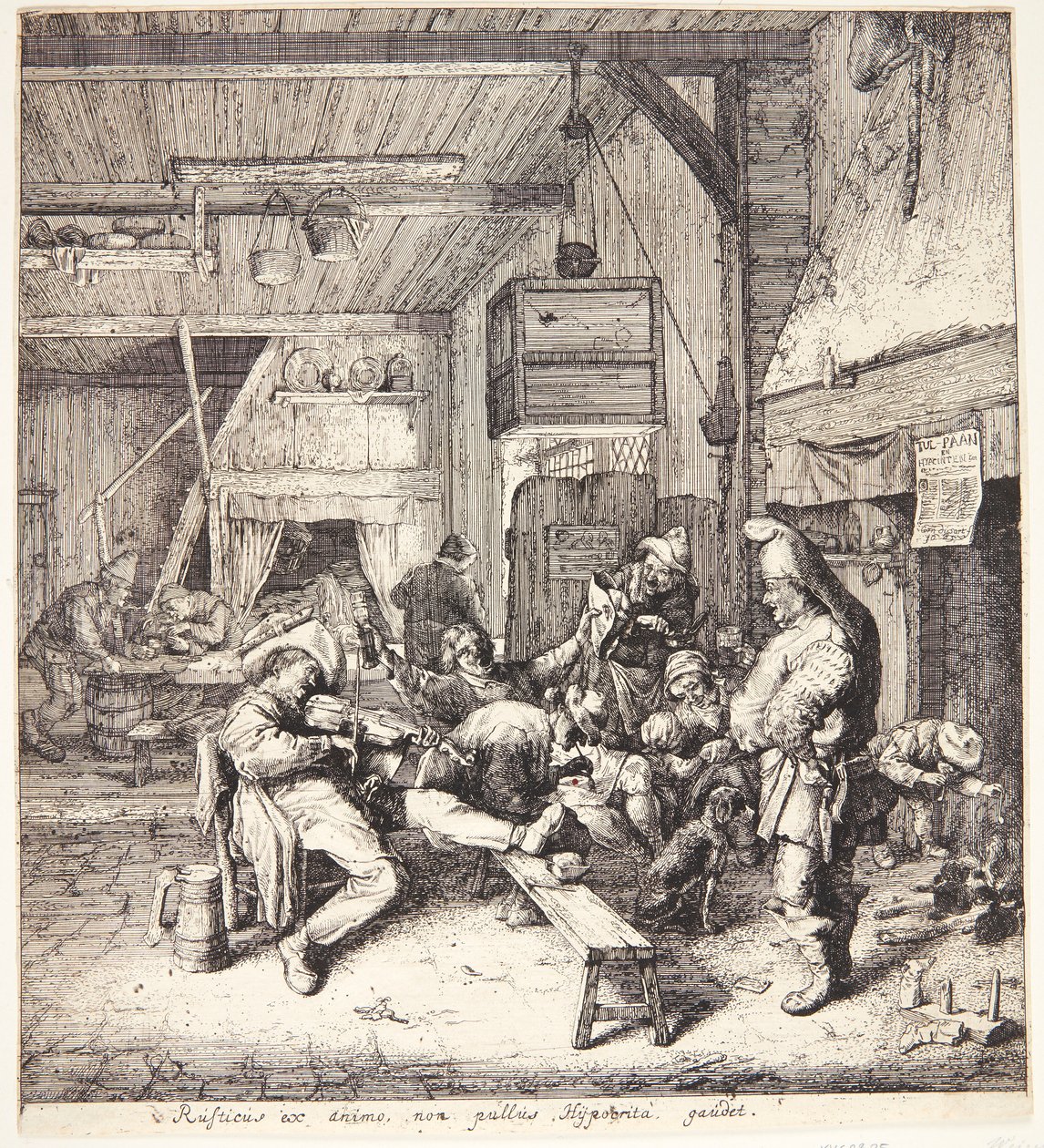 Houslista v hostinci od Cornelis Dusart