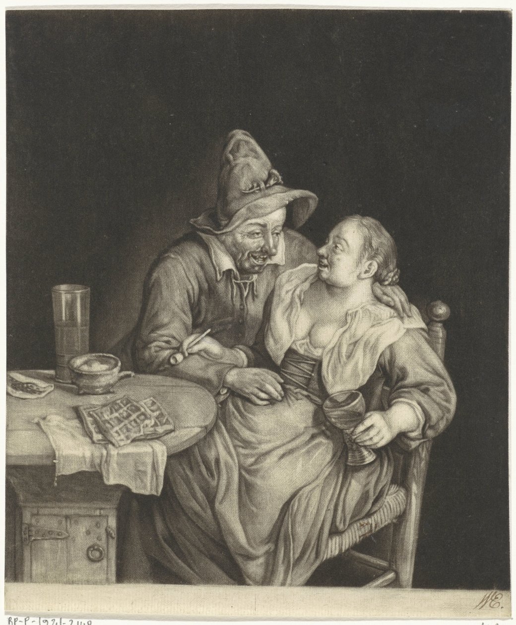 Zamilovaný pár od Cornelis Dusart