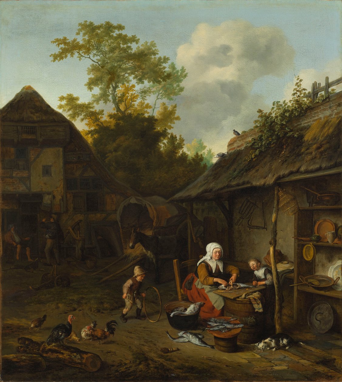 Škrábání ryb od Cornelis Dusart
